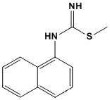 Molecular Structure of 80306-61-2 (Carbamimidothioic acid, 1-naphthalenyl-, methyl ester)